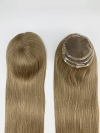 100% virgin human hair topper for hair salon oweners Top grade Platinum blonde hair topper for salon
