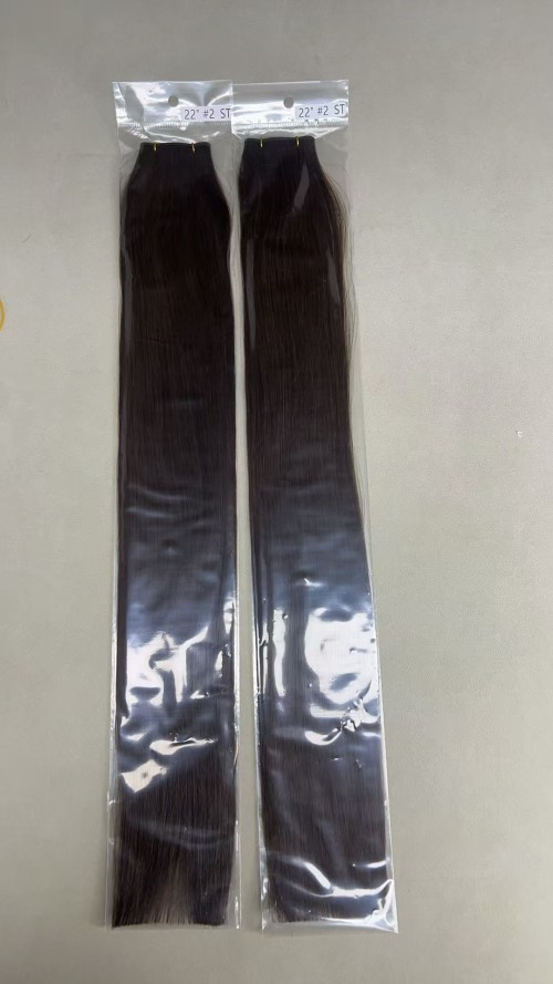 Machine tied hair weft hair factory