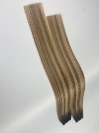 22inch long virgin remy hand tied weft with lived-in colour genius weft hair extensions