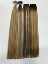 Low moq weft hair extenions factory price Handmade Genius hand tied weft hair straight weft extensions 20in