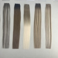 Exlusive created cold shade balayage color genius weft hair extenion durable human hair extenions bulk buy