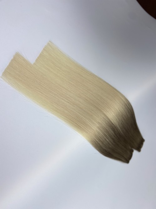 Blonde hair extensions