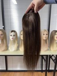 Salon grade human hair toppers brown colour