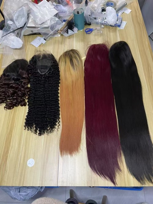 Best Raw human hair wigs deep curly hair gluless wig human hair