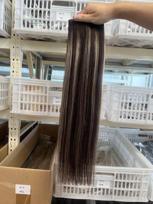 New created shade balyage for Autunm colour lightweight desing hair extensions