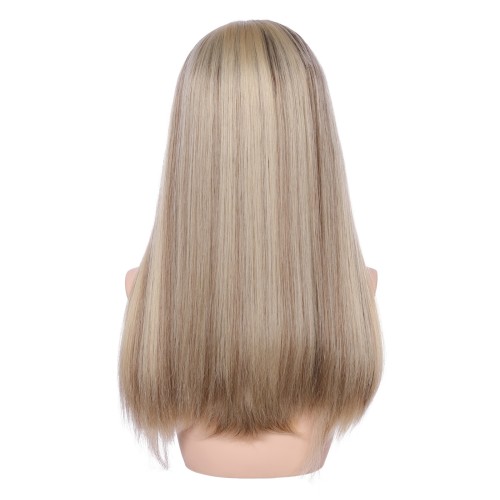 Luxury quality silk base scalp immitation wigs